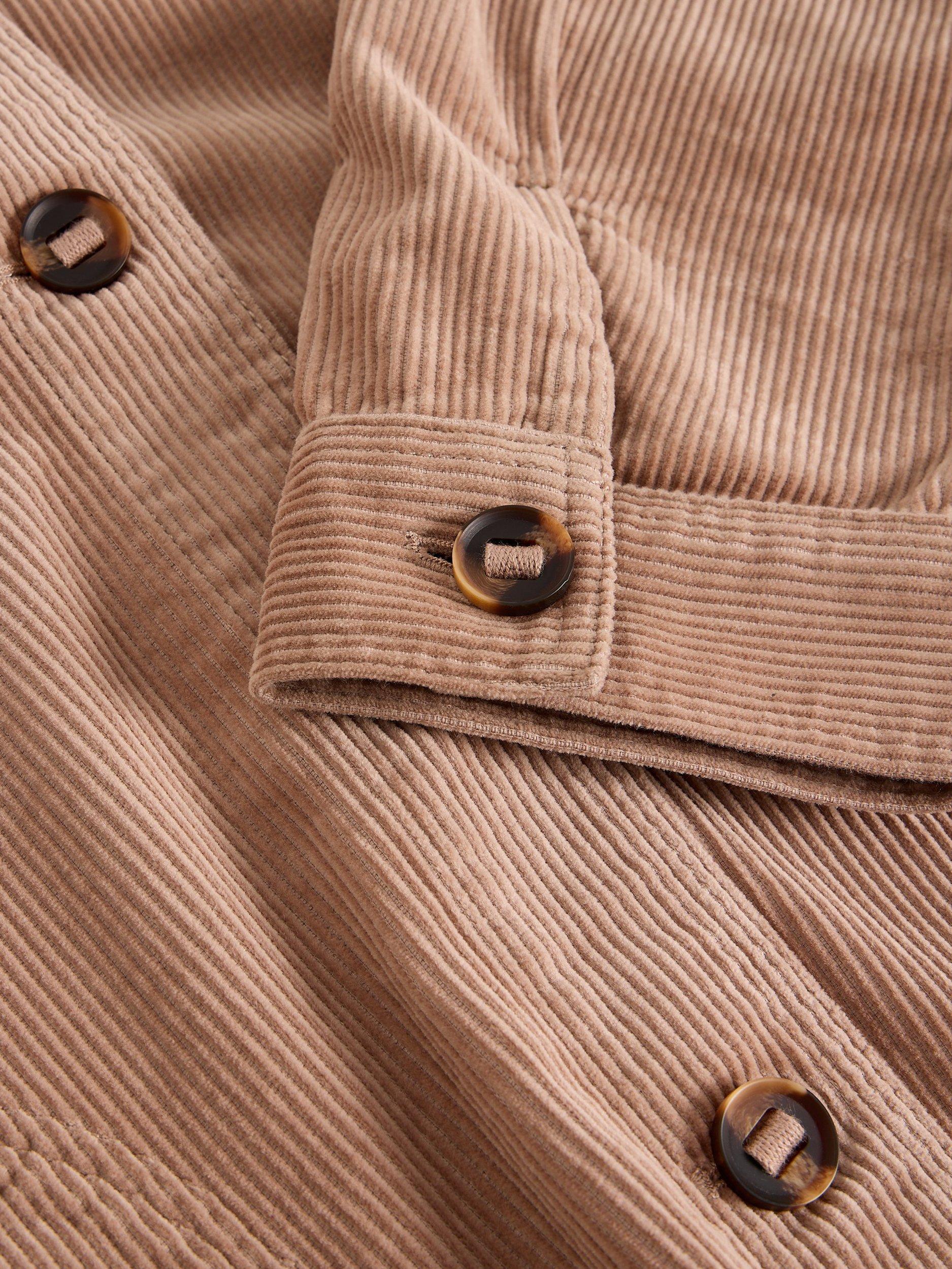 Product image 6 of 6, which shows White Stuff Eden Cotton Long Sleeve Collar Jacket, Light Natural, 6