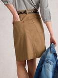 White Stuff Tia Chino Knee Length Skirt, Mid Tan