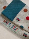 White Stuff Polka Socks, Grey/Multi