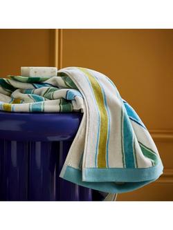 Land & Shore Barrow Stripe Towels - view 2, Green