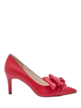Rainbow Club Arabella Mid Bow Detail Court Shoes, Lipstick Red