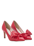 Rainbow Club Arabella Mid Bow Detail Court Shoes, Lipstick Red