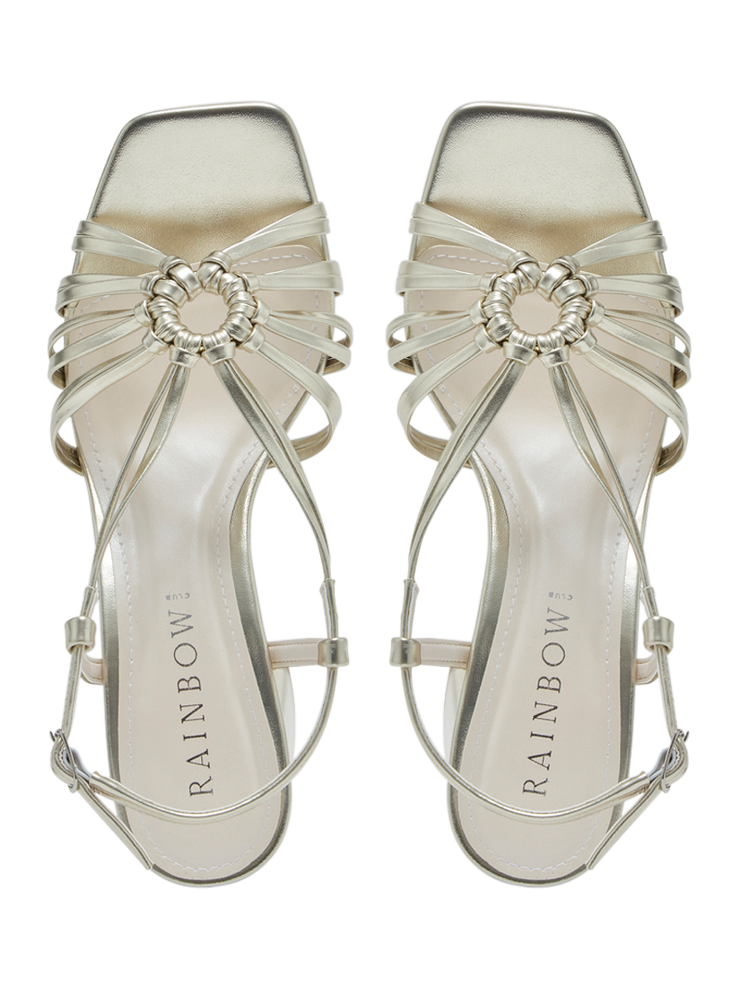 Product image 4 of 4, which shows Rainbow Club Calista Strappy Sandals, Champagne Metallic, 3S