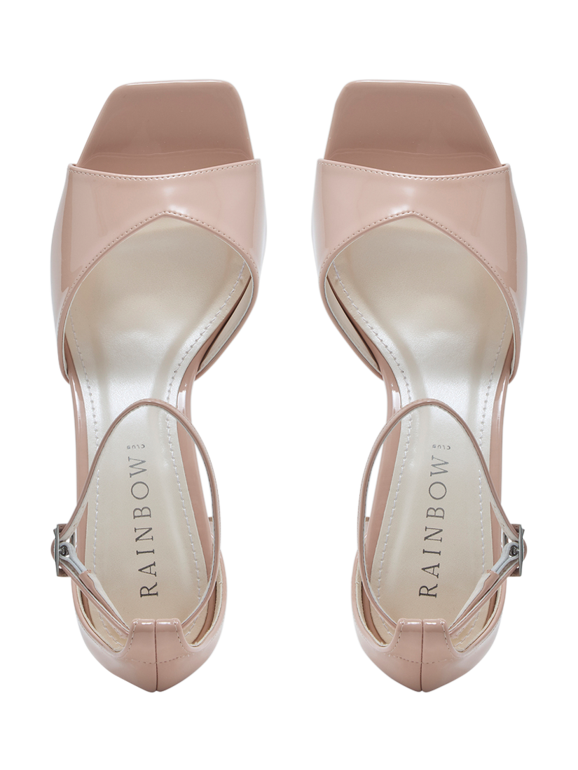 Product image 4 of 4, which shows Rainbow Club Solange Patent Block Heel Sandals, Blush, 3S