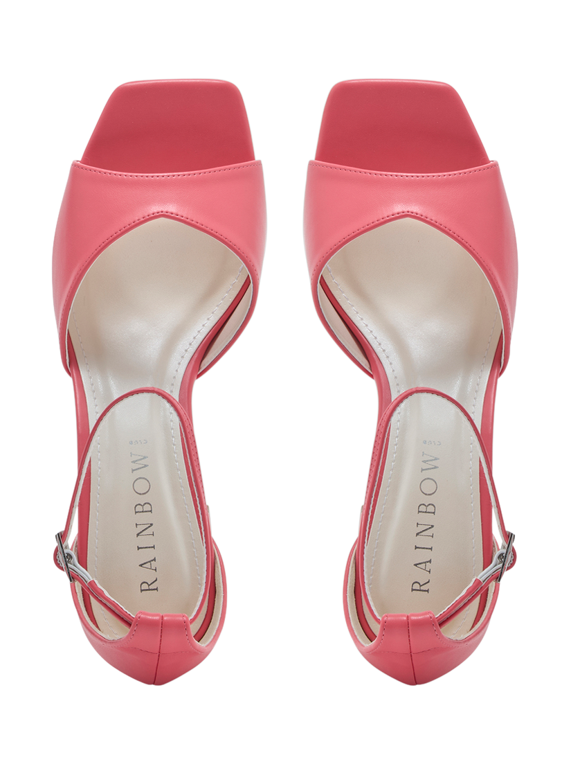 Product image 4 of 4, which shows Rainbow Club Solange Block Heel Sandals, Coral, 3S