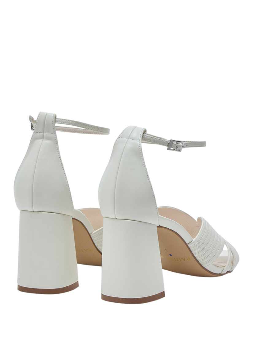 Product image 3 of 4, which shows Rainbow Club Adina Block Heel Ankle Strap Sandals, Cream, 3S