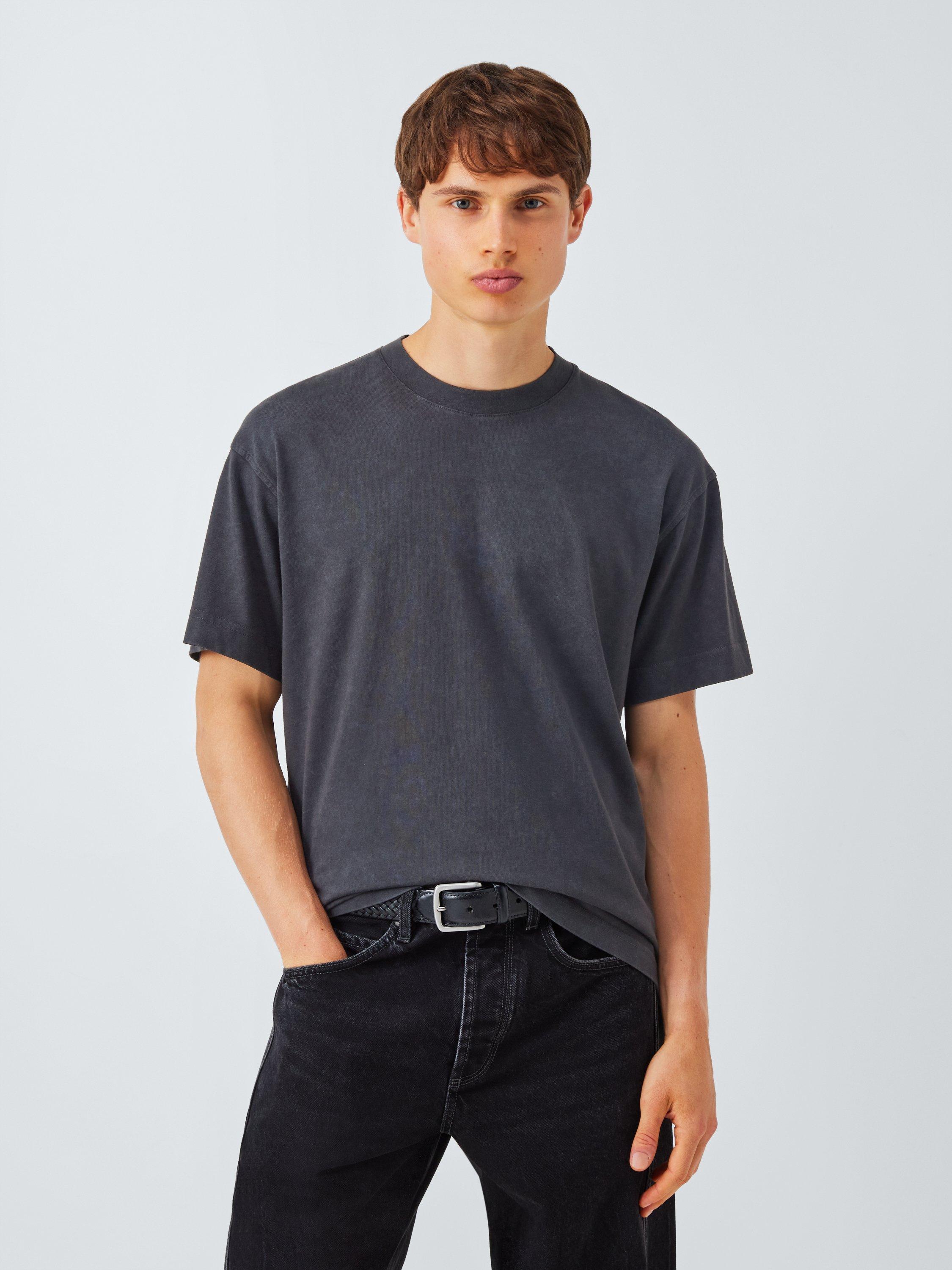 Product image 1 of 6, which shows Kin Garment Dyed Cotton T-Shirt, Meteorite, S