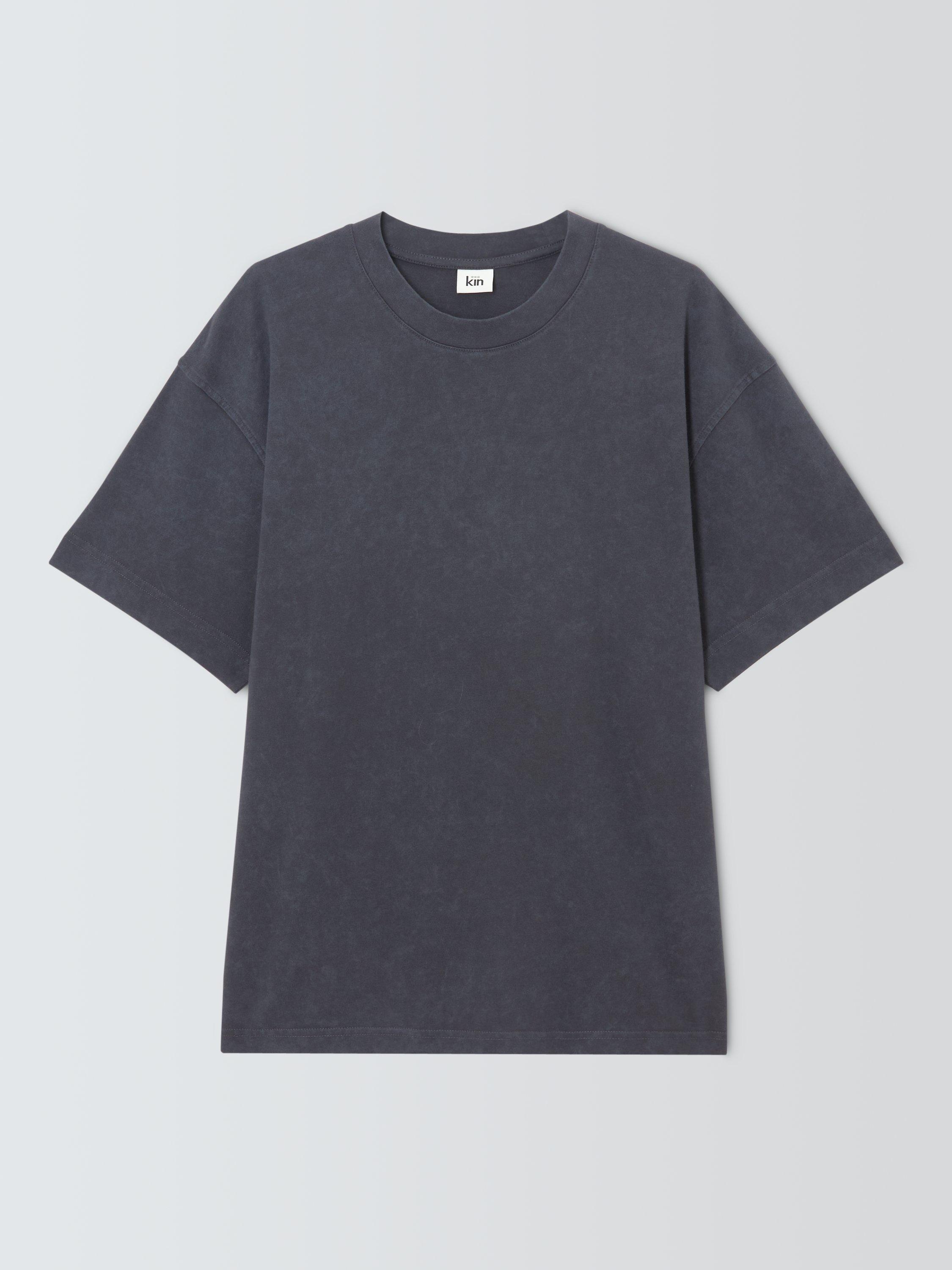 Product image 4 of 6, which shows Kin Garment Dyed Cotton T-Shirt, Meteorite, S