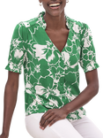 Pure Collection Jer Blouse, Green/Multi