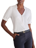 Pure Collection Jersey Blouse, White