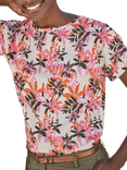 Pure Collection Tropical Leaves Round Neck T-Shirt, Multi