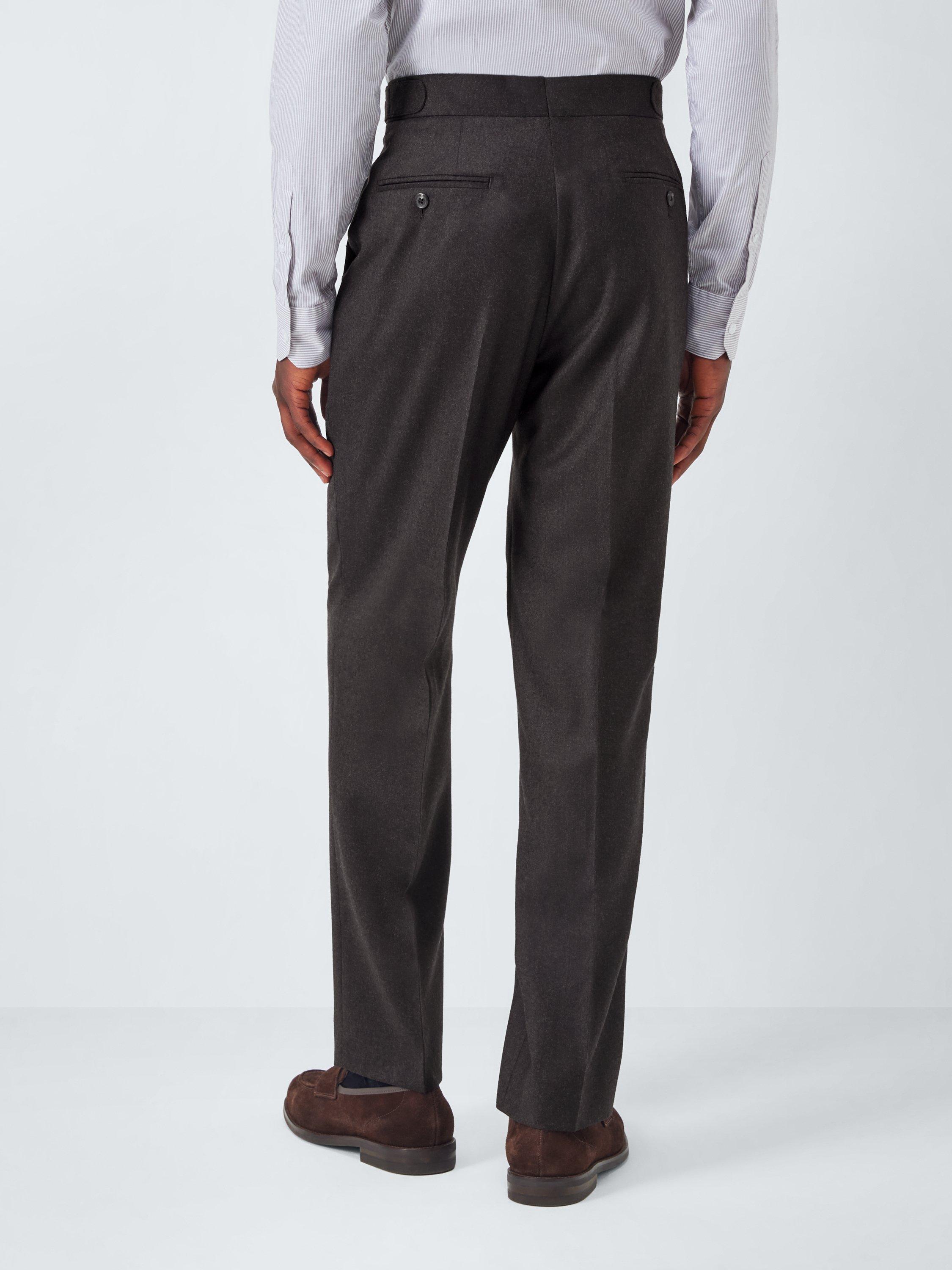 Product image 2 of 7, which shows John Lewis J. Lewis The Flannel Suit Trousers, Brown Flannel, 32R