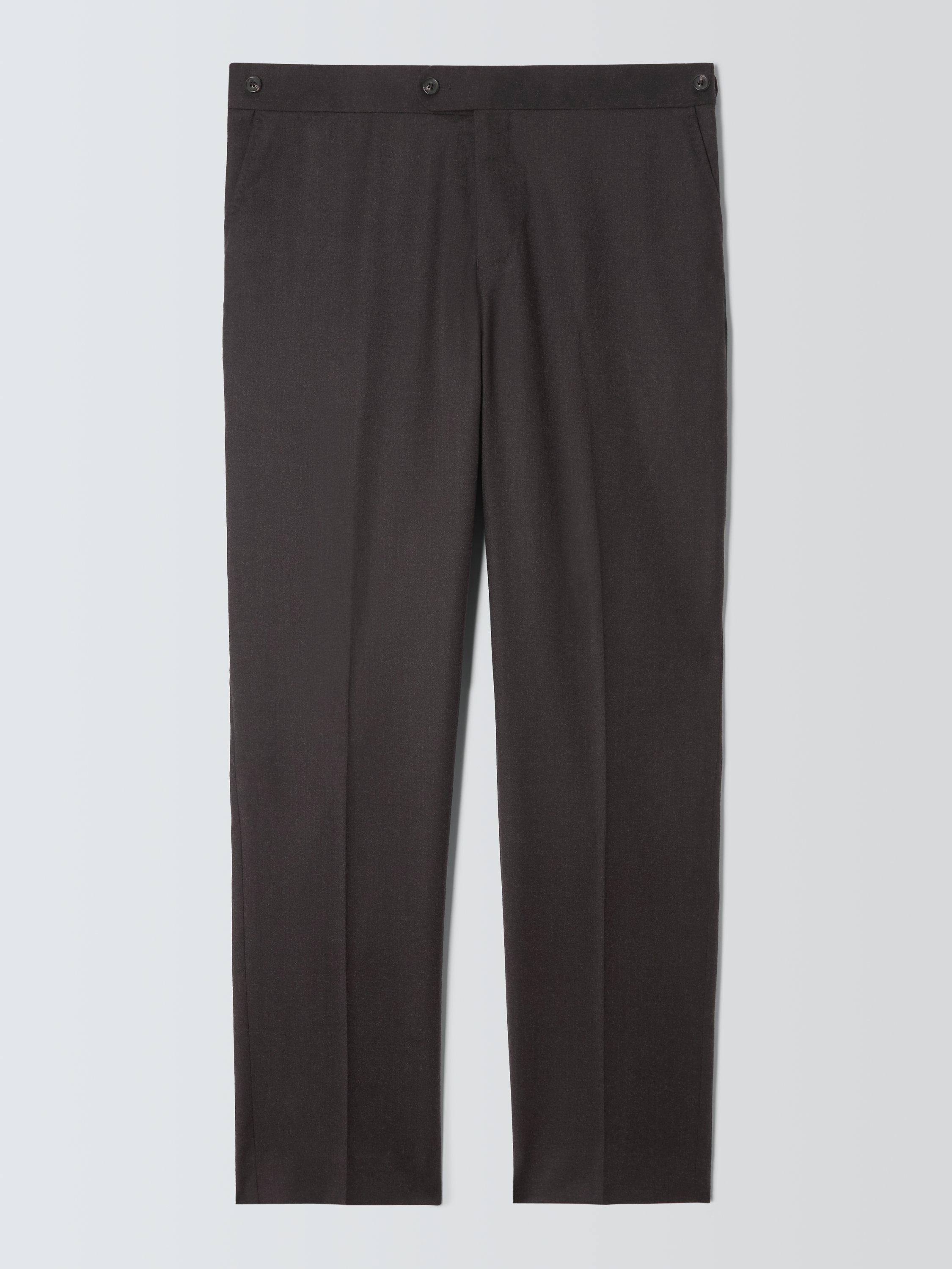 Product image 4 of 7, which shows John Lewis J. Lewis The Flannel Suit Trousers, Brown Flannel, 32R