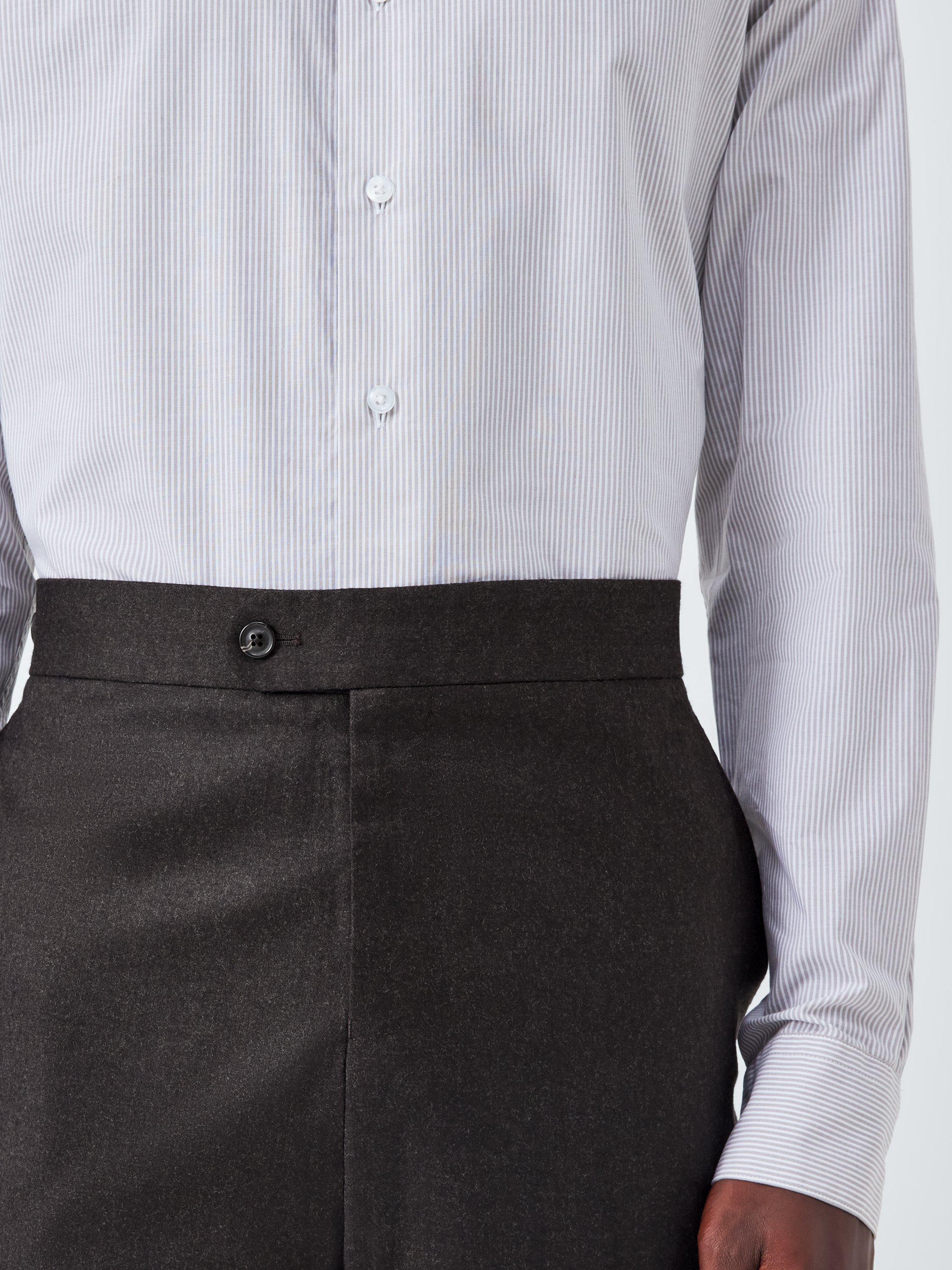 Product image 5 of 7, which shows John Lewis J. Lewis The Flannel Suit Trousers, Brown Flannel, 32R