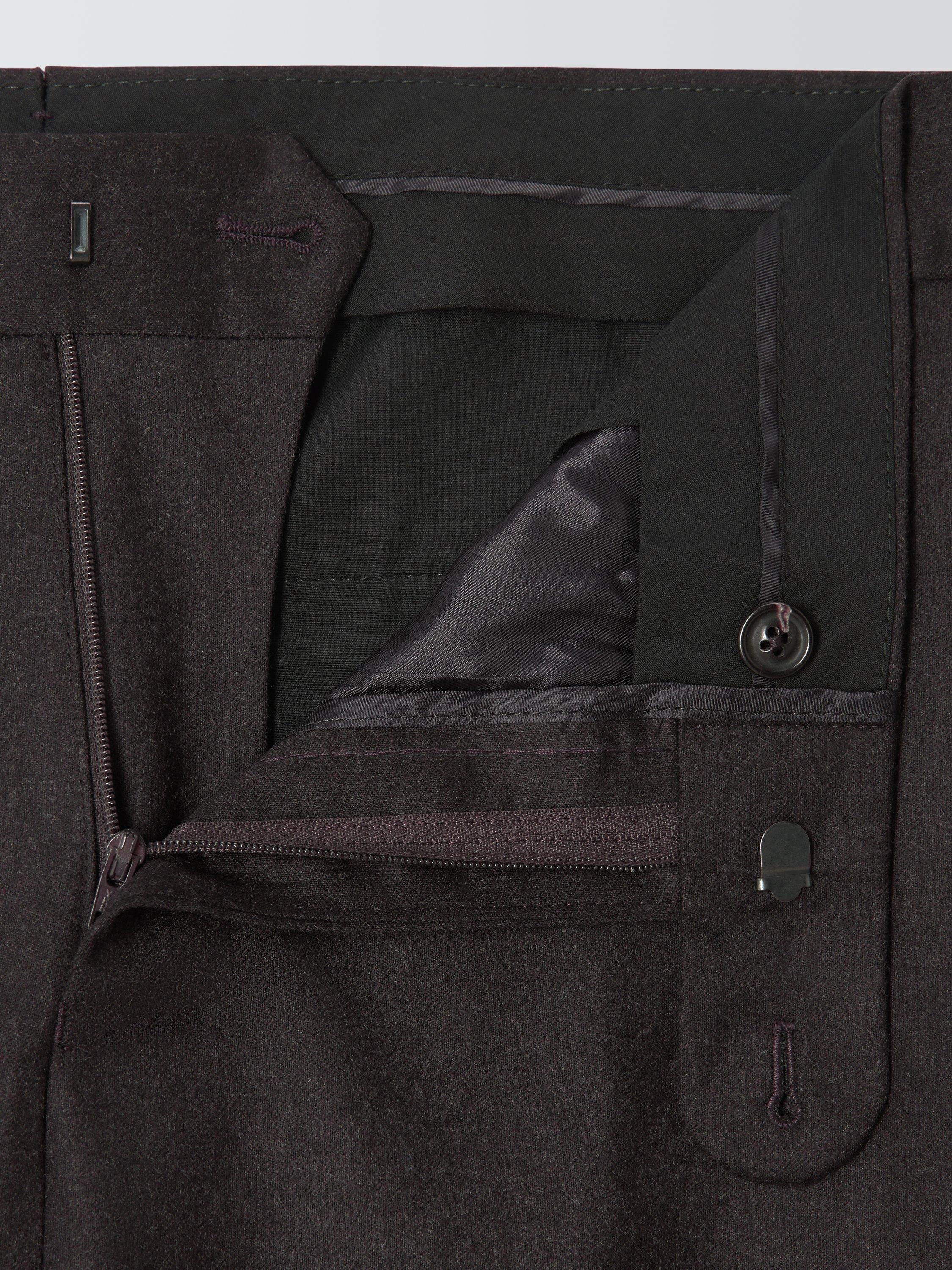 Product image 7 of 7, which shows John Lewis J. Lewis The Flannel Suit Trousers, Brown Flannel, 32R