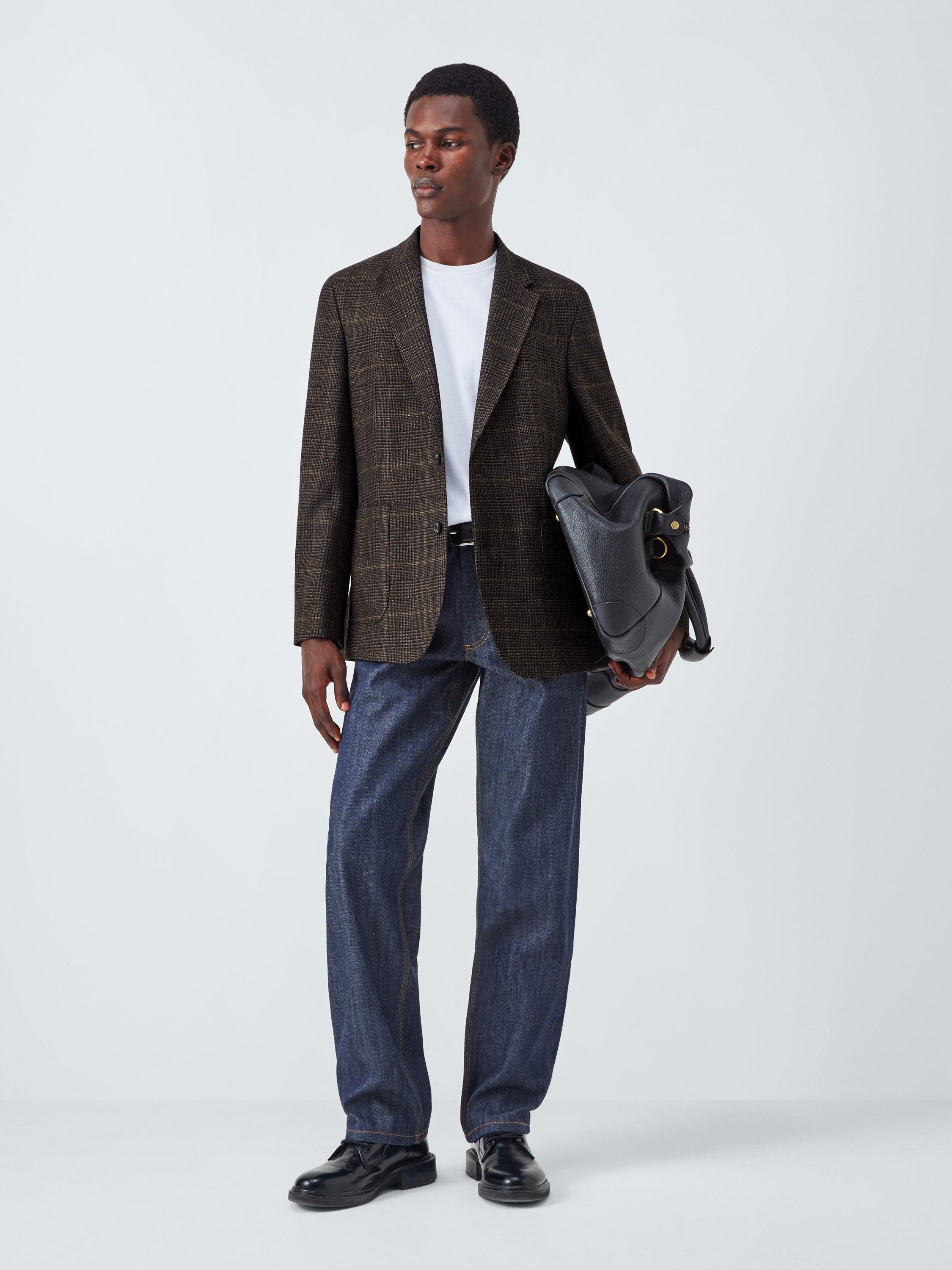 Product image 3 of 7, which shows John Lewis J. Lewis The Check Blazer, Brown Check, Brown Check, 36R