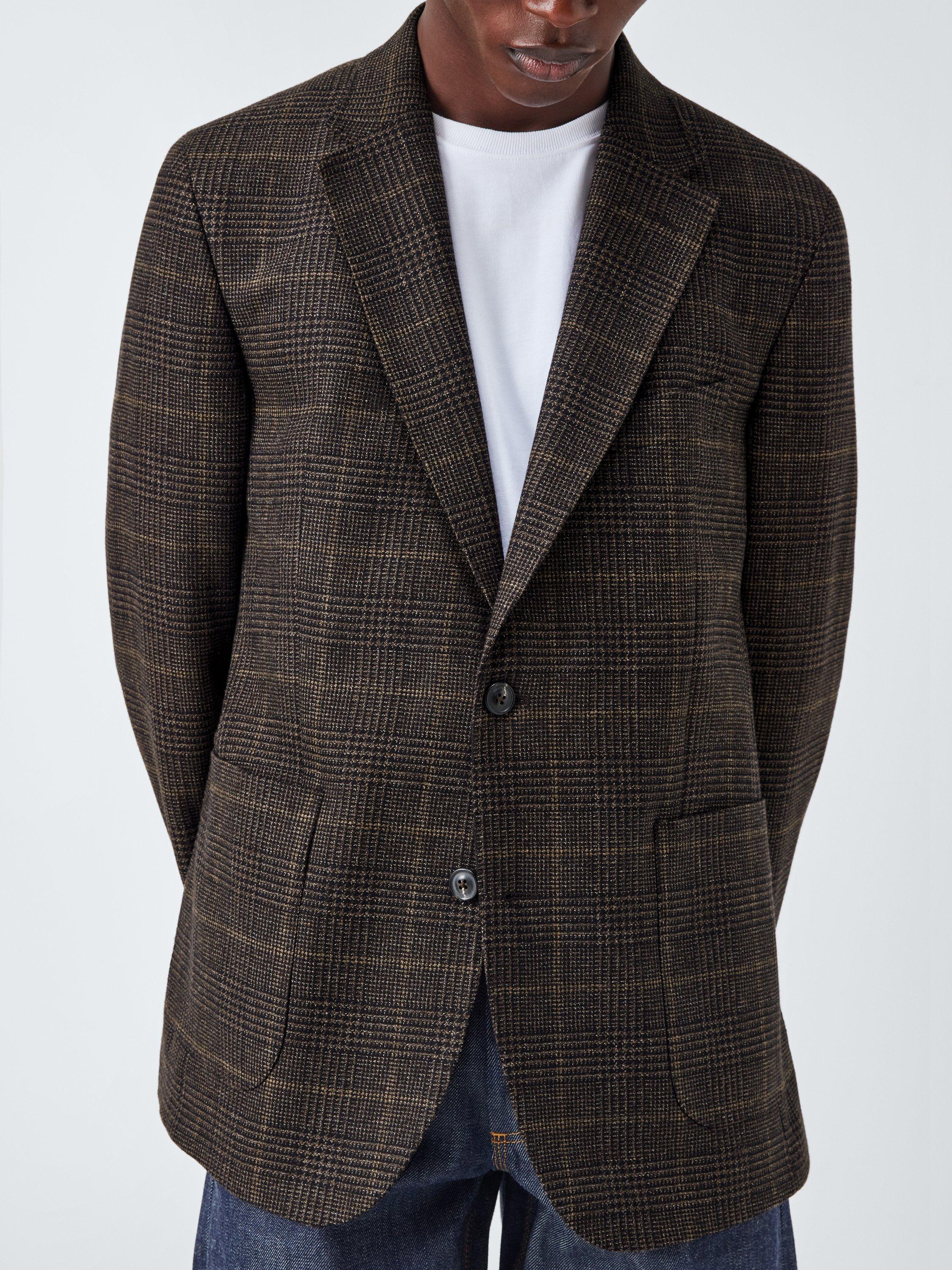 Product image 6 of 7, which shows John Lewis J. Lewis The Check Blazer, Brown Check, Brown Check, 36R