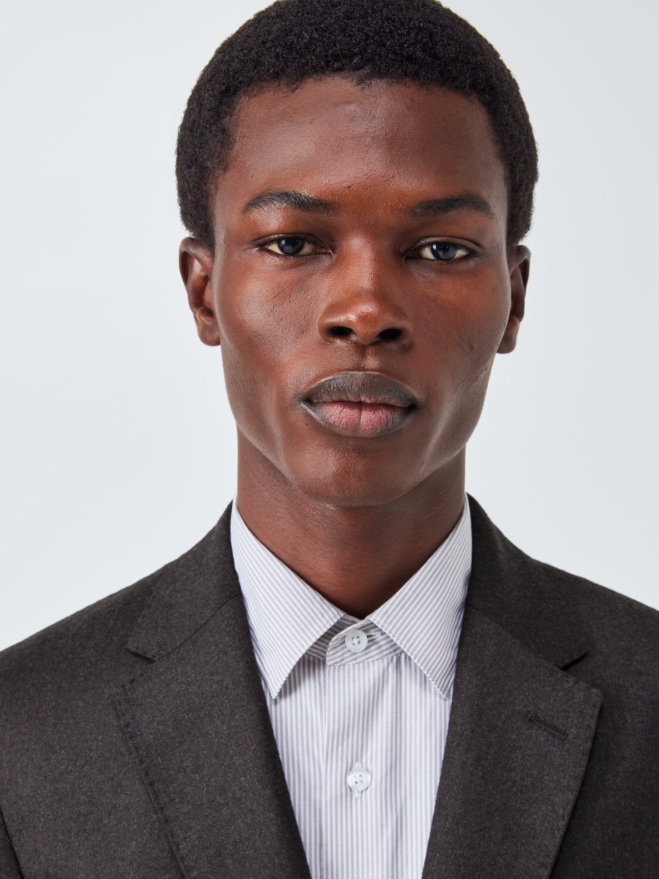 Product image 5 of 8, which shows John Lewis J. Lewis The Flannel Suit Jacket, Brown Flannel, 36R