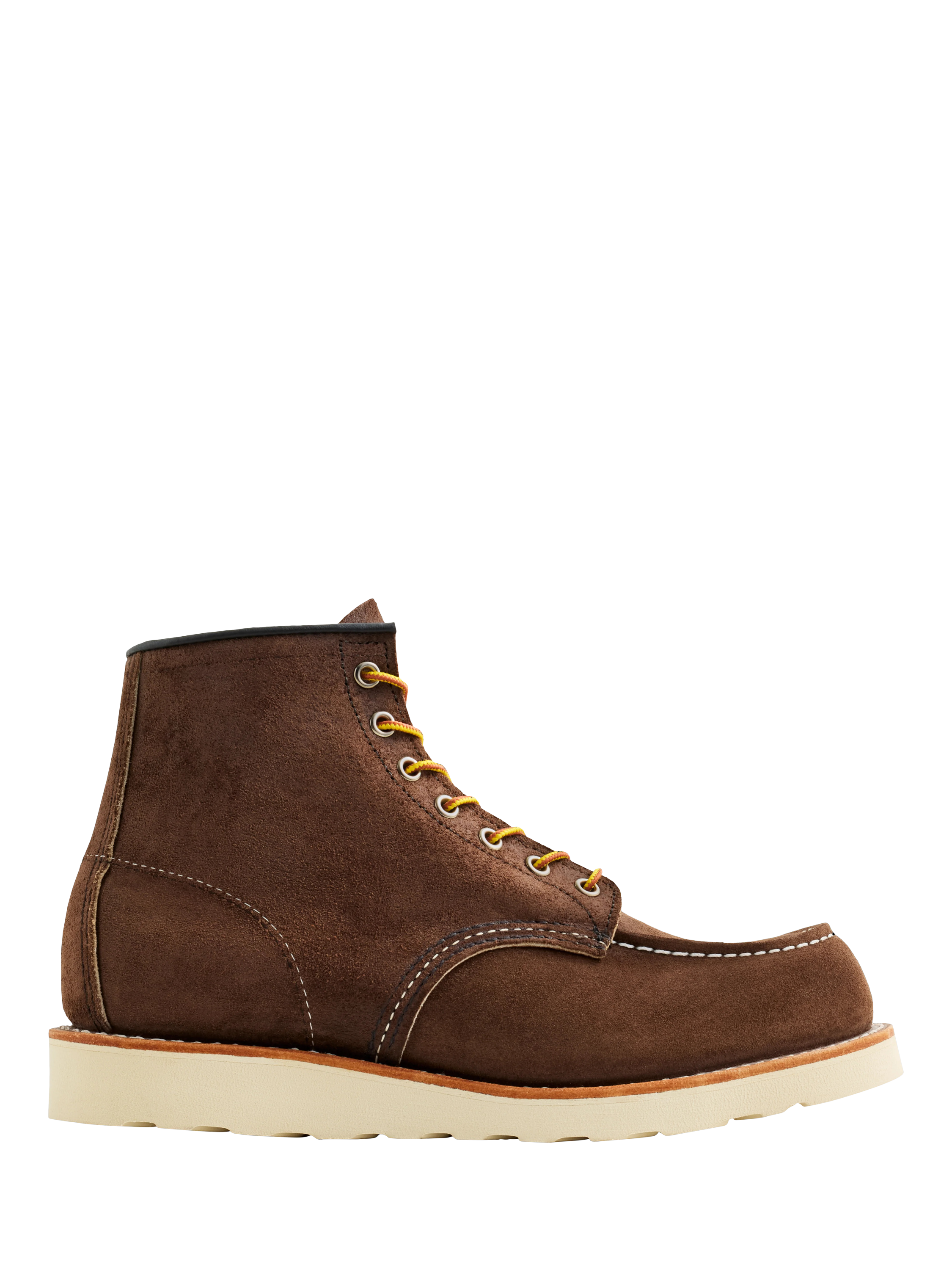 Product image 1 of 2, which shows Red Wing 6 Inch Classic Moc Suede Boots, Chocolate, 8
