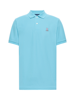 Psycho Bunny Classic Logo Pique Polo Shirt - view 2, Milky Blue