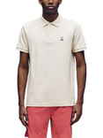 Psycho Bunny Classic Logo Pique Polo Shirt, White Cap Grey