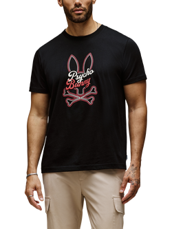 T-Shirt Uomo Psycho Bunny Garret Graphic – 100% Cotone Pima, Manica Corta