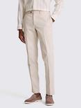 Moss Tailored Fit Cotton Blend Suit Trousers, Beige