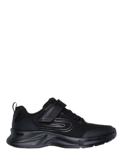 Skechers Kids' Dynamatic Swift Tread Lace Up Riptape School Shoes, Black