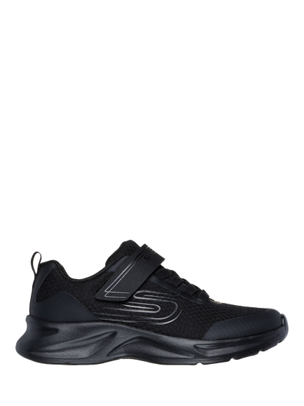 Skechers Kids' Dynamatic Swift Tread Lace Up Riptape School Shoes, Black