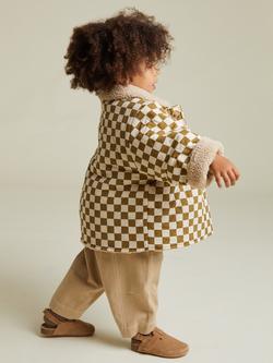 Claude & Co Kids' Emery Oversized Checkerboard Coat, Coco - view 2, Coco