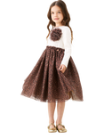 Angel & Rocket Kids' Corsage Mesh Dress, Natural
