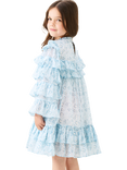 Angel & Rocket Kids' Leo Frill Dress, Blue