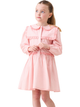Angel & Rocket Kids' Frankie Stripe Shirt Dress, Pink
