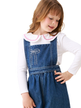 Angel & Rocket Kids' Peter Pan Collared Top, White