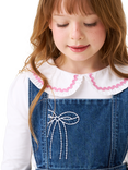Angel & Rocket Kids' Peter Pan Collared Top, White