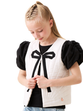 Angel & Rocket Kids' Sunray Quilted Gilet, Ivory