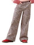 Angel & Rocket Kids' Heart Pocket Leopard Print Jeans, Brown