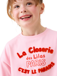 Angel & Rocket Kids' Cotton Flocked T-Shirt, Pink