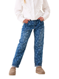 Angel & Rocket Kids' Leo Barrel Leg Jeans, Blue