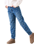 Angel & Rocket Kids' Leo Barrel Leg Jeans, Blue