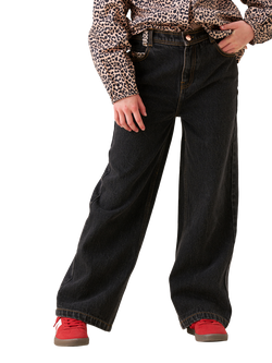Angel & Rocket Kids' Star Wide Leg Jeans, Black, Black