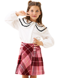 Angel & Rocket Kids' Double Collar Blouse, White
