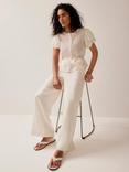 Mint Velvet Stripe Wide Leg Trousers