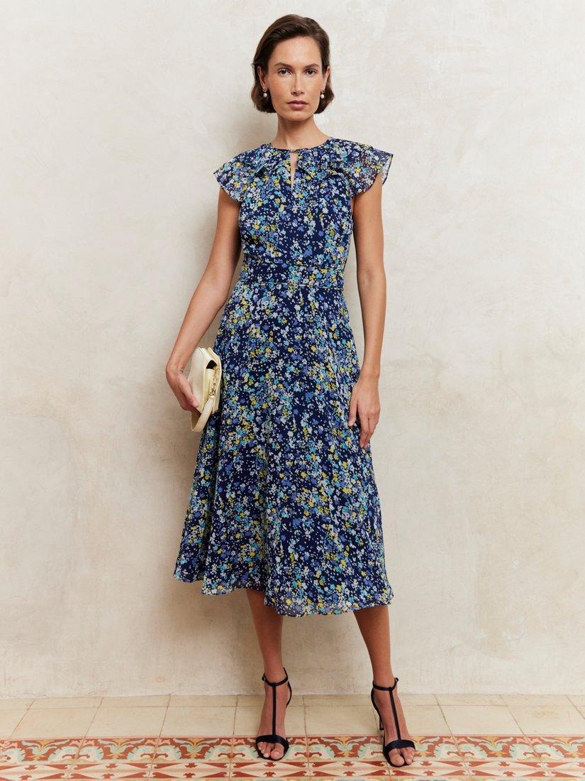 Product image 2 of 5, which shows Hobbs Milan Clutch Bag, Pale Yellow, One Size