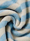 Piglet in Bed Pembroke Stripe Cotton Hair Wrap, Coastal Blue