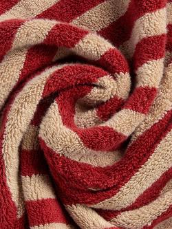 Piglet in Bed Pembroke Stripe Hair Towel - view 2, Sandstone Red
