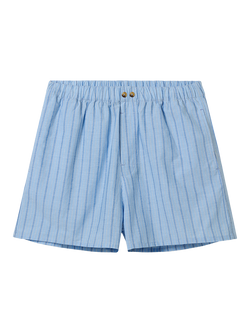 Piglet in Bed Stripe Boxer Pyjama Shorts, Pale Blue, Pale Blue