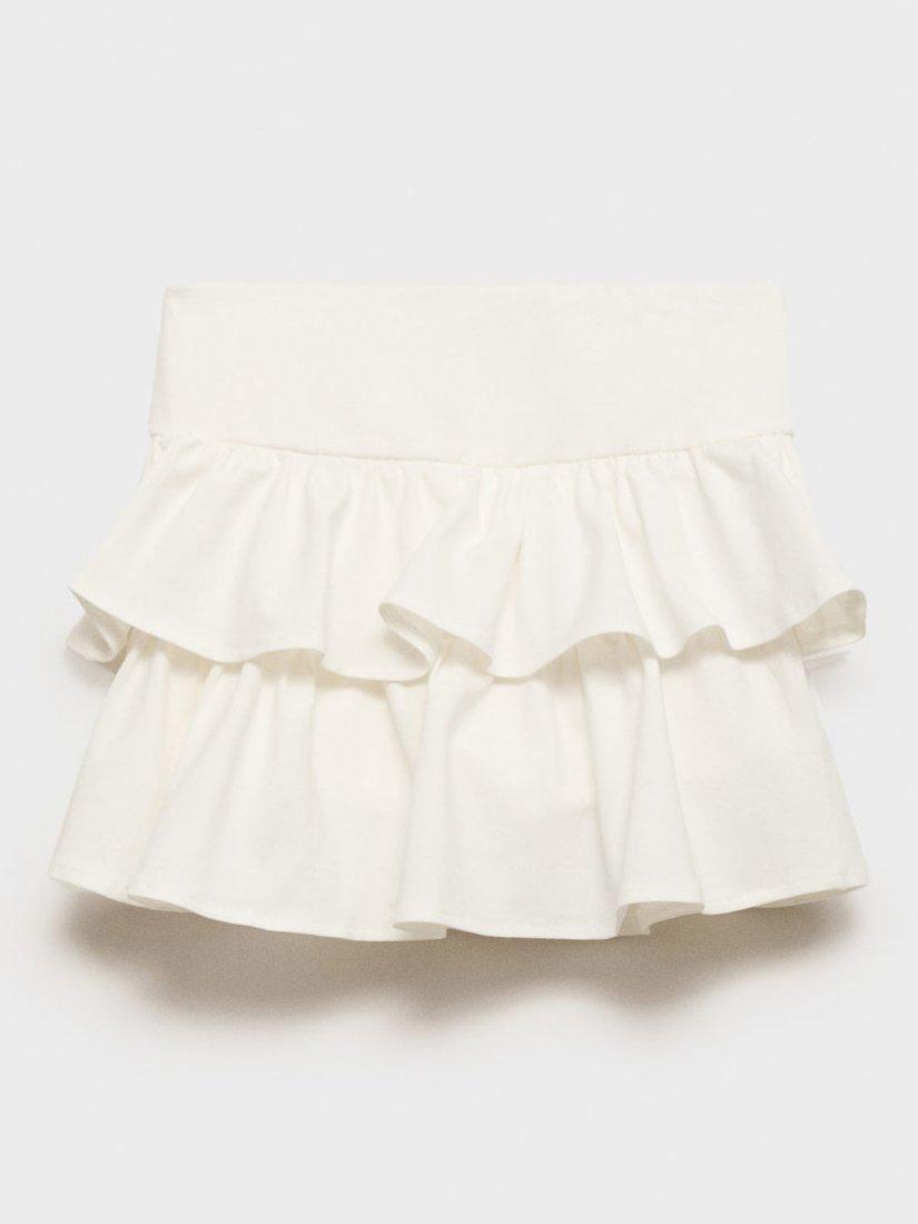Product image 4 of 7, which shows Mango Kids' Sindy Cotton Skirt, Natural White, 5-6 years