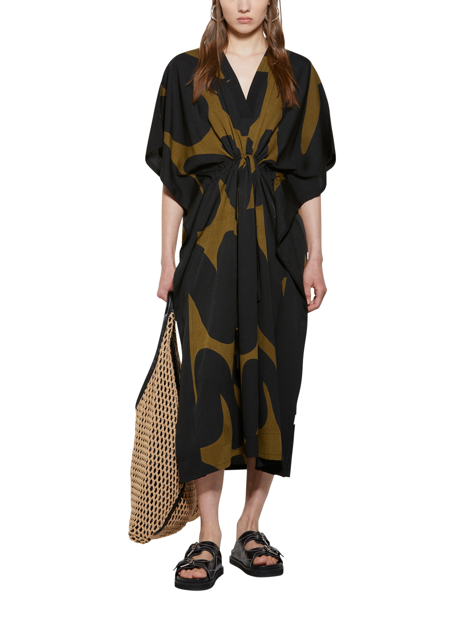 SISLEY Printed Midi Kaftan, Multicolour