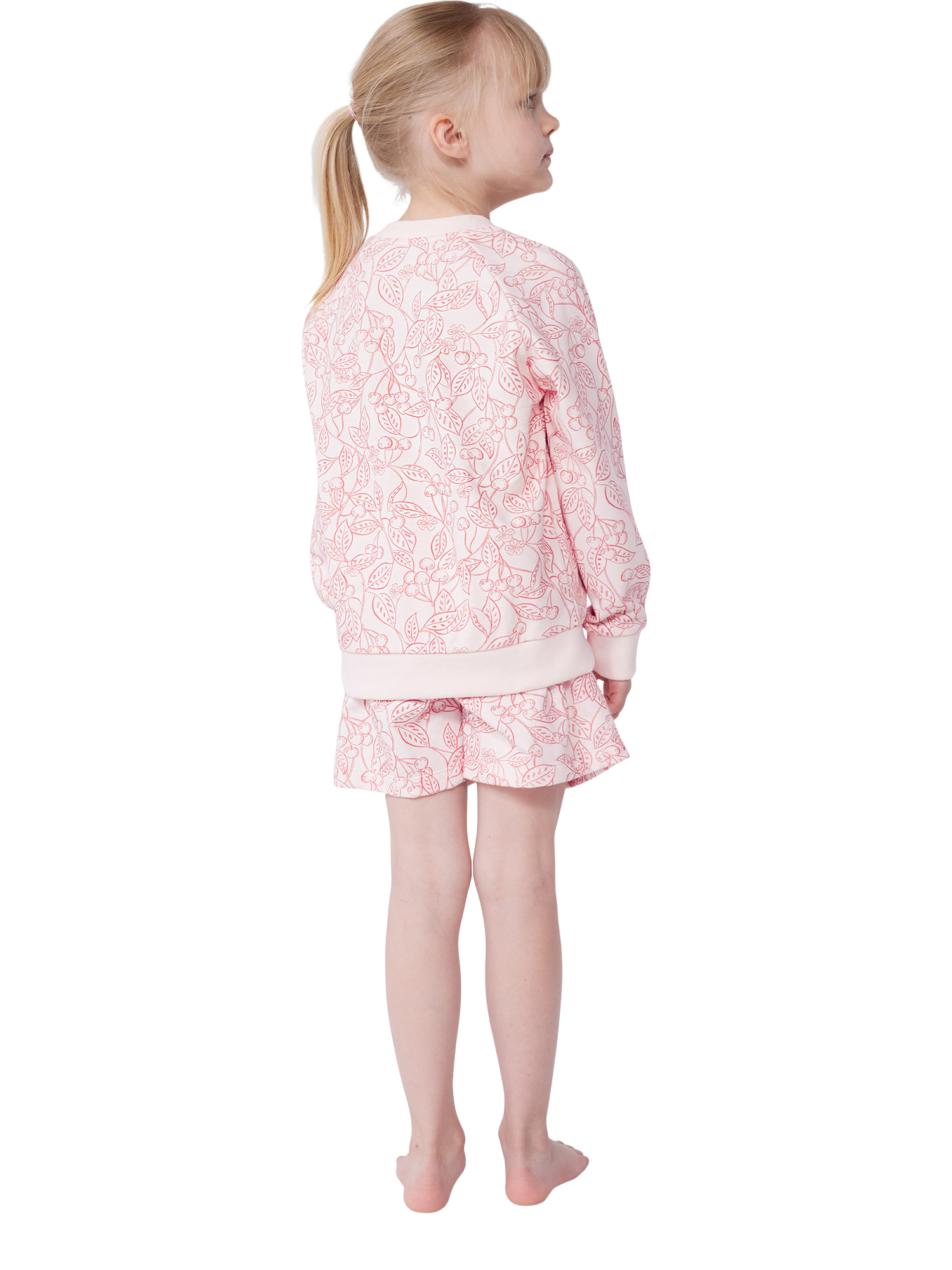 Product image 2 of 7, which shows Petit Bateau Kids' Cotton Sweatshirt, Fleur Pink, 3 years